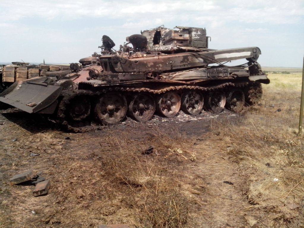 Знищений табір українських військових біля Зеленопілля