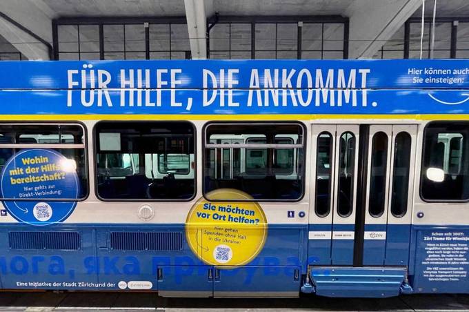 Цюрихом їздить трамвай солідарності з Вінницею та Україною