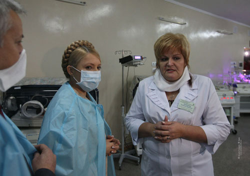 Юлія Тимошенко у Вінницькій обласній дитячій лікарні