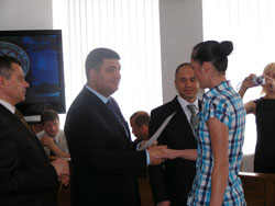 Міський голова Володимир Гройсман привітав призерів із спортивними здобутками