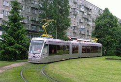 Такие трамваи научились делать в Белоруссии совместно с немцами