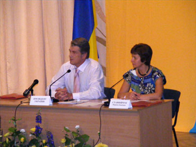 Віктор Ющенко на нараді у Вінниці