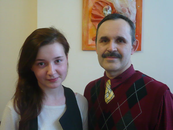 Лілія Кушнір  із керівником Барабашем Віктором Вікторорвичем