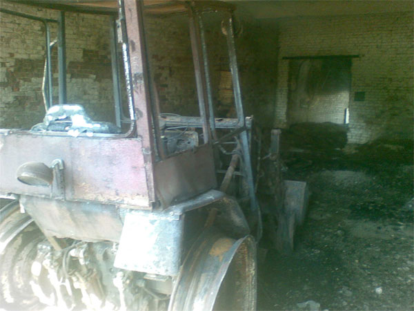 пожежа пошкодила трактор ХТЗ-25