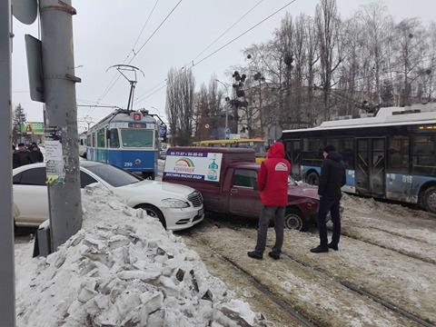 Через ДТП на вул. Келецькій стояли трамваї