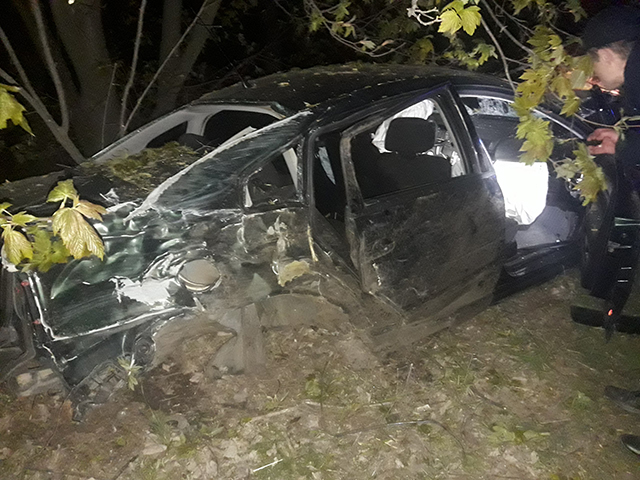 Вночі неподалік Гавришівки нетверезий водій на "Volkswagen" в'їхав у дерево. Є постраждалі