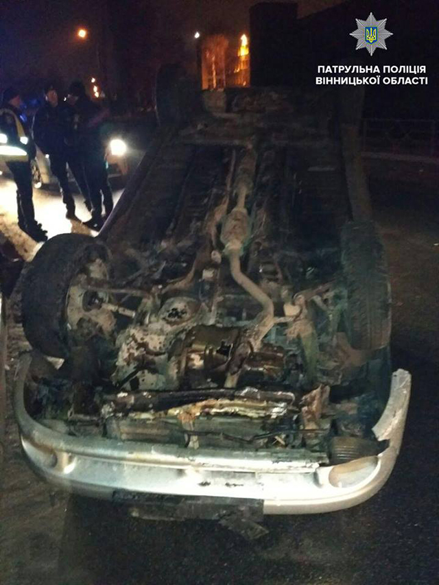У Вінниці нетверезий водій Ланоса, намагаючись втекти  від поліції, скоїв дві  ДТП