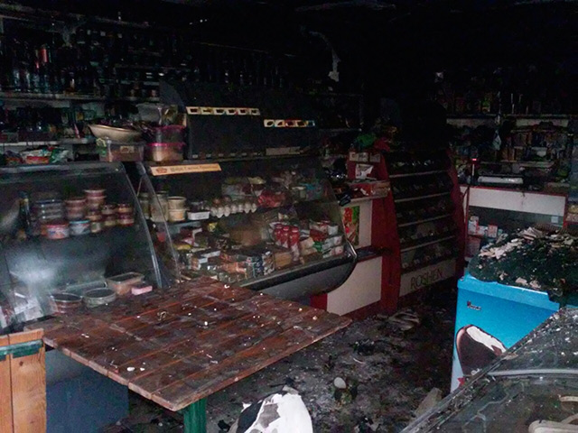 На Вінниччині за нез'ясованих обставин згорів продуктовий магазин