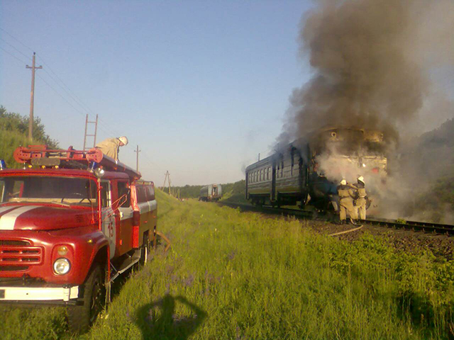 На Вінниччині прямо під час руху дизельного потяга загорілась кабіна машиніста