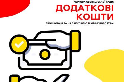 Чергова сесія міської ради: додаткові кошти військовим та на закупівлю ліків немовлятам