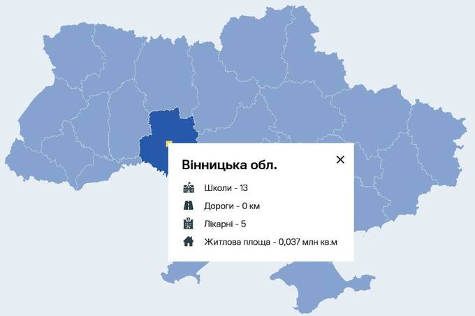 В Україні створили інтерактивну мапу руйнувань, яких завдала росія 