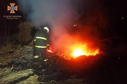На Вінниччині продовжуються пожежі: вигоріло ще 1,6 гектари сухої трави  