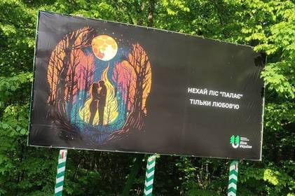 «Паліть окупантів, а не ліс»: на Вінниччині в лісах встановили нові білборди (Фоторепортаж) 