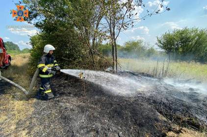 За вихідні на Вінниччині вогнеборці ліквідували 15 пожеж на відкритих територіях