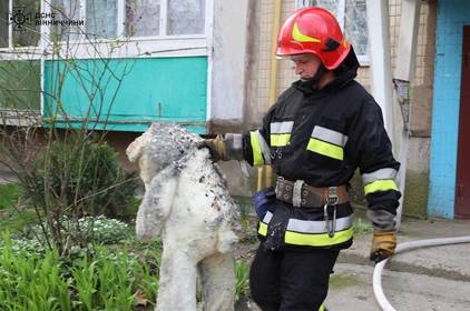 У Вінниці сталася пожежа в багатоповерхівці: в квартирі знаходилась жінка з малою дитиною