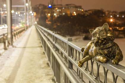 На Київському мосту "оселились"  незвичні тваринки