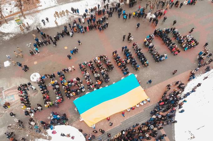 Близько 500 вінничан долучилися до флешмобу «Єдина країна» 