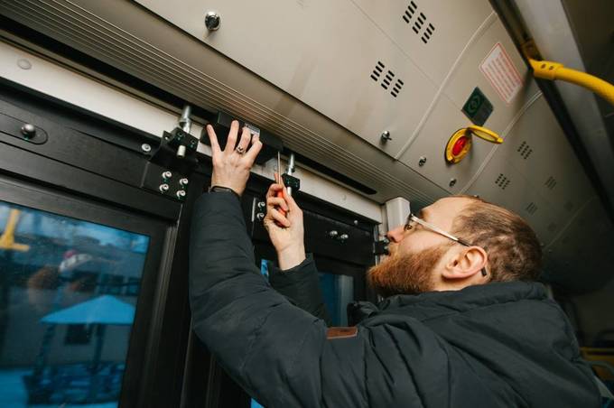 Вінницький електробус облаштували унікальною автоматизованою системою підрахунку пасажирів
