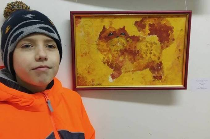 Восьмирічний художник з Вінниці продав свою картину столичному колекціонеру