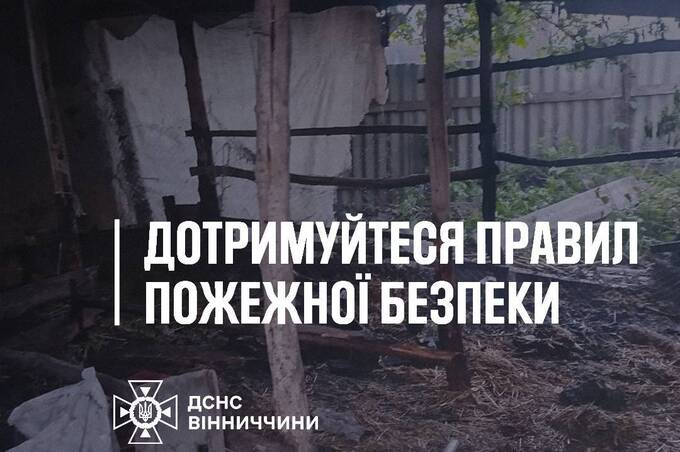 Сіно в полум’ї та дим з кухні: що стало причиною пожеж у Вінниці та області