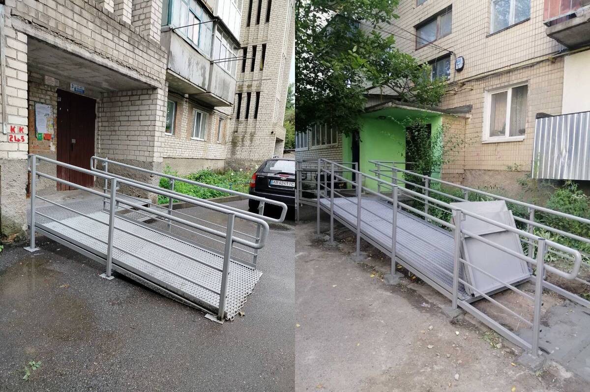 На замовлення Вінницької міськради ще біля двох багатоповерхівок міста встановили пандуси