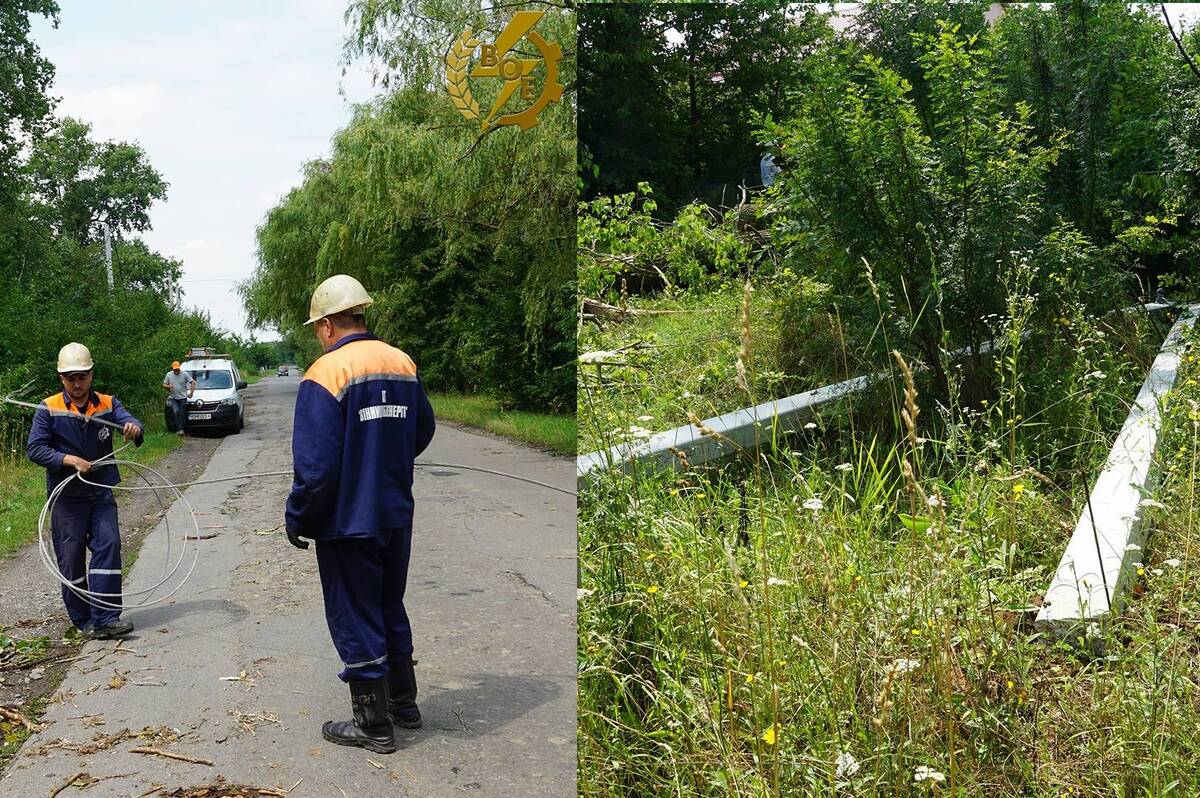 У Вінницькій області енергетики ліквідовують наслідки буревію (відео)