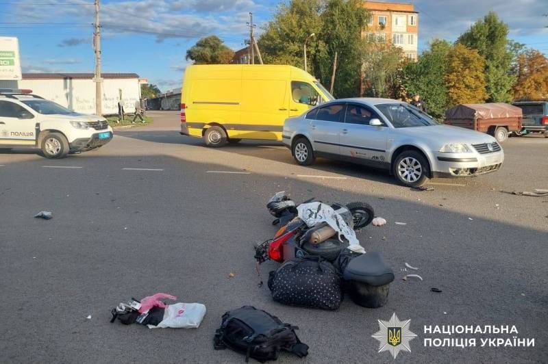 В області сталося дві ДТП, у яких травмувалися водії електроскутера і мопеда

