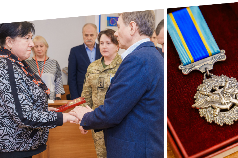 Вічна слава Герою: у Вінниці дружині загиблого прикордонника вручили посмертну медаль