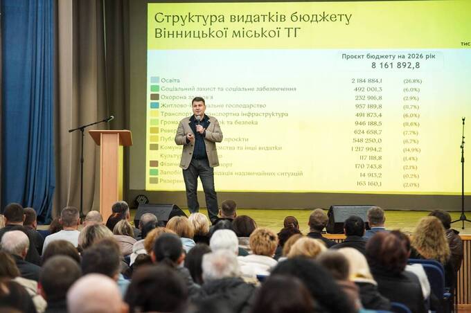 Вінниця готує бюджет-2026: пріоритети безпеки, стійкості та турботи про громаду