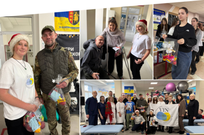 У Вінниці школярі привітали поранених воїнів подарунками та листівками
