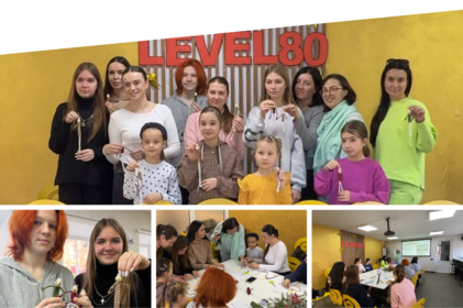 Макраме для душі: вінницькі родини створювали «Теплих чоловічків» у просторі «LEVEL 80»