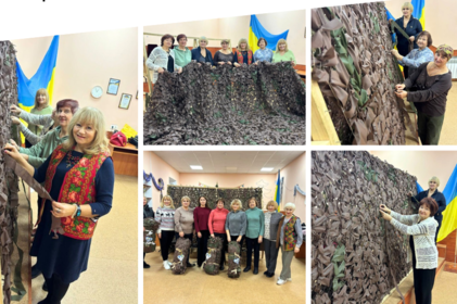 Підопічні вінницького Терцентру за рік сплели 121 маскувальну сітку для фронту