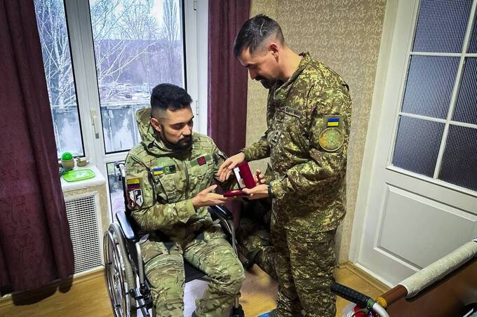 Поранених бійців «Червоної Калини» привітали з Різдвом