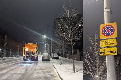 На кількох вулицях Вінниці встановили тимчасові дорожні знаки щодо паркування взимку