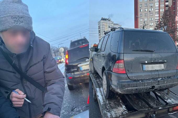 У Вінниці водій Mercedes утік з місця ДТП і отримав 5 адмінматеріалів