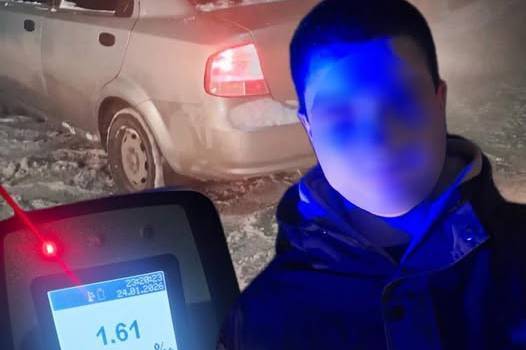 У Вінниці патрульні зупинили п'яного водія без прав: рівень алкоголю перевищив норму у 8 разів