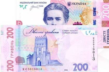 В Україні вводять в обіг оновлені купюри по 200 гривень