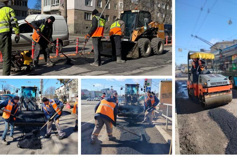У Вінниці триває аварійний ремонт доріг: на магістралях працюють вісім бригад
