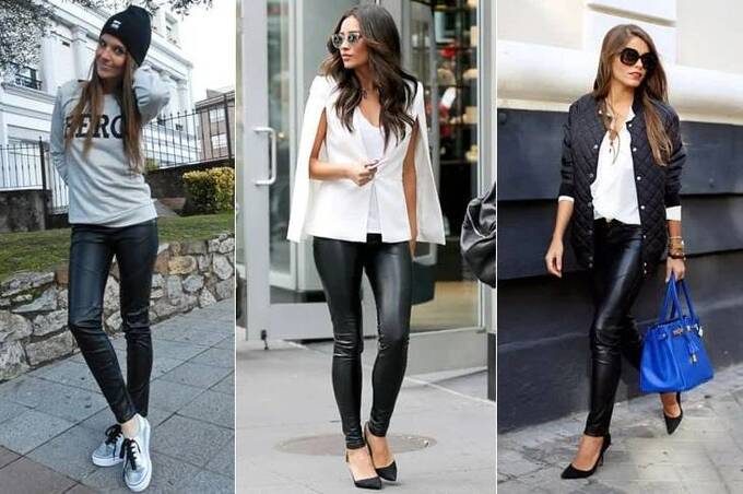С чем носят кожаные леггинсы в этом сезоне: пять стильных образов