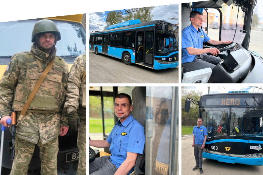 Повернувся з фронту і знову за кермо: історія водія тролейбуса з Вінниці
