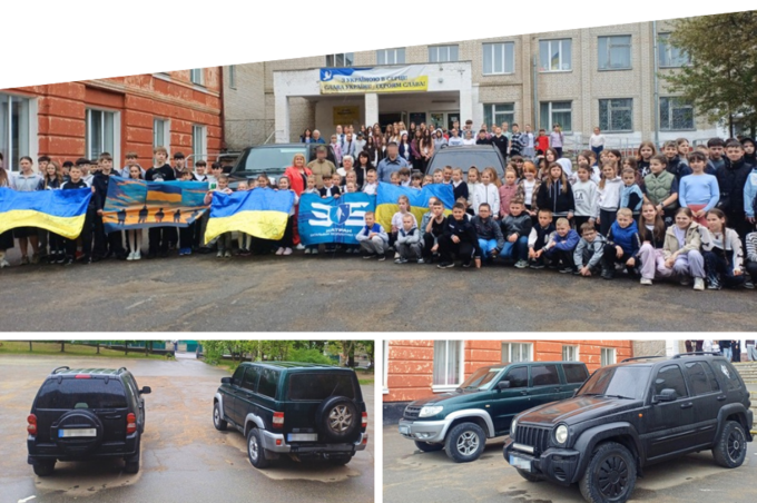 Шкільна родина вінницького ліцею №22 придбала автівки для захисників за кошти з ярмарку 