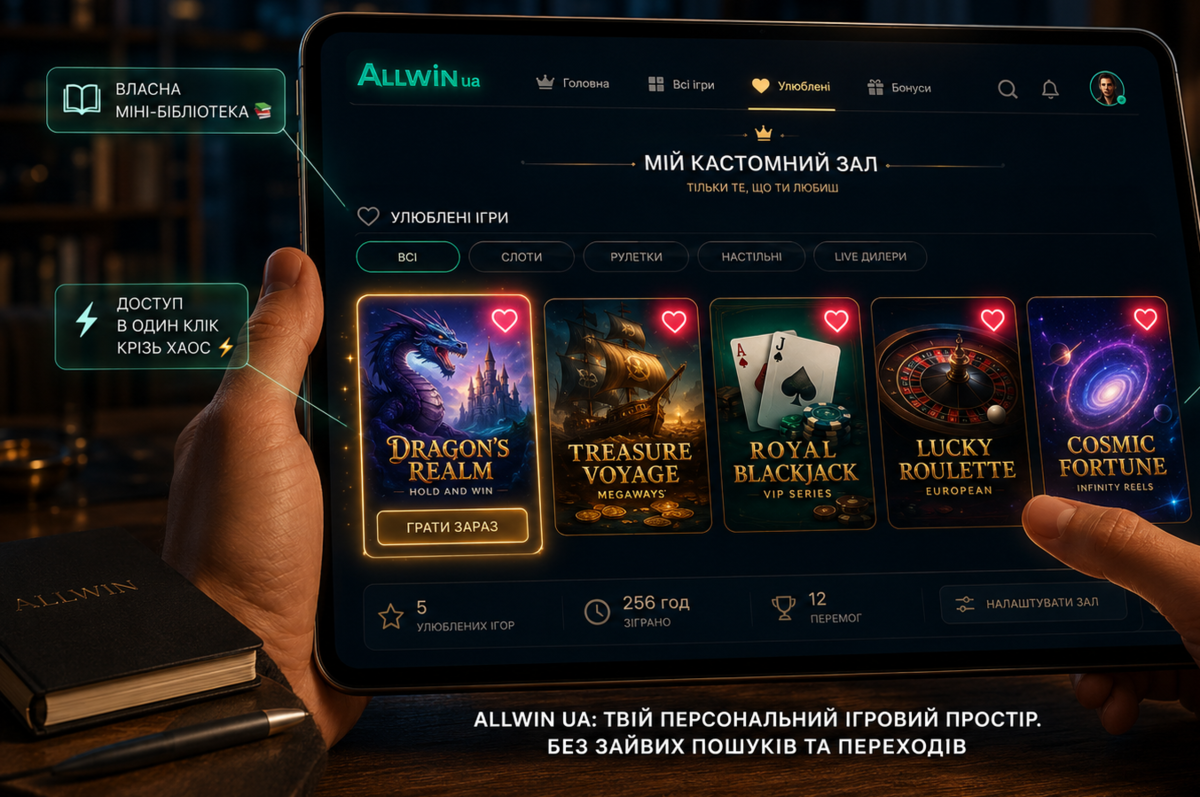Як розділ “Улюблене” в Allwin ua допомагає швидше повертатися до своїх ігор