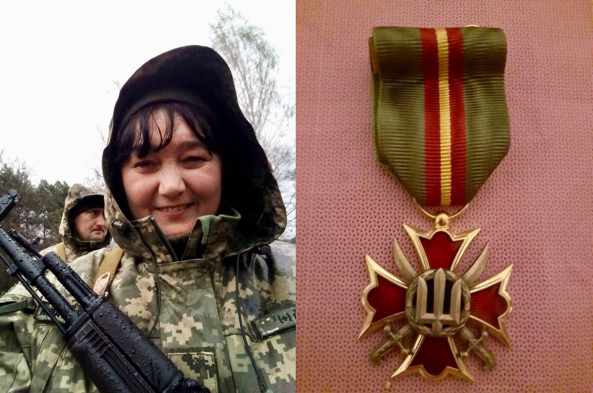 Військова з Бершаді Олена Невідомська на псевдо «Калина» отримала Хрест Сухопутних військ