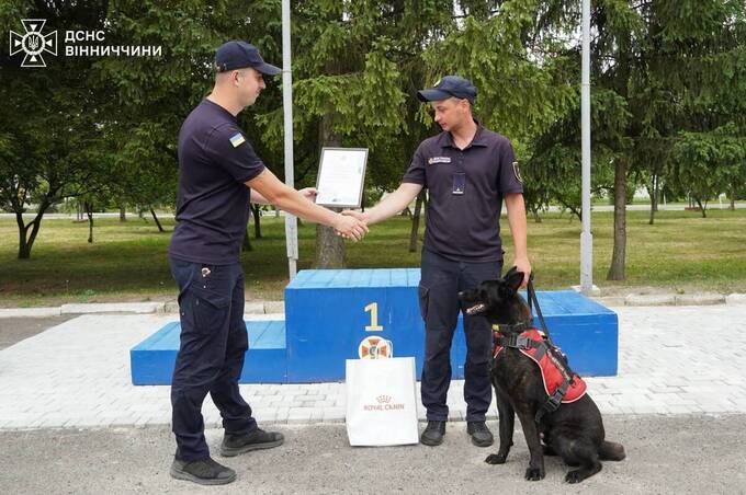 Вінницькі рятувальні собаки вибороли призові місця на всеукраїнській атестації