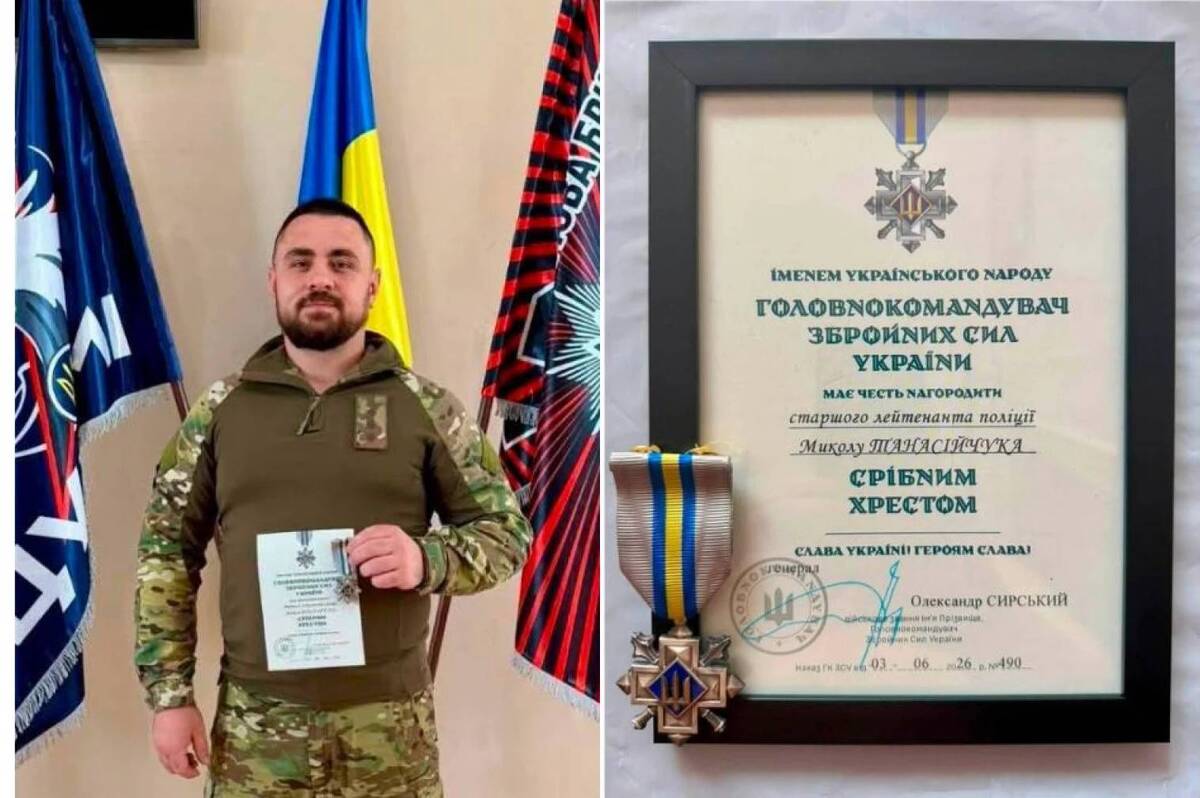 Головнокомандувач ЗСУ нагородив «Срібним Хрестом» воїна з Бершаді