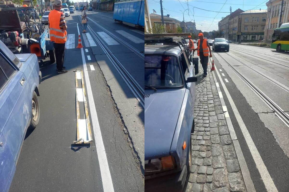 На вулиці Соборній у Вінниці коригують нову розмітку після відгуків вінничан