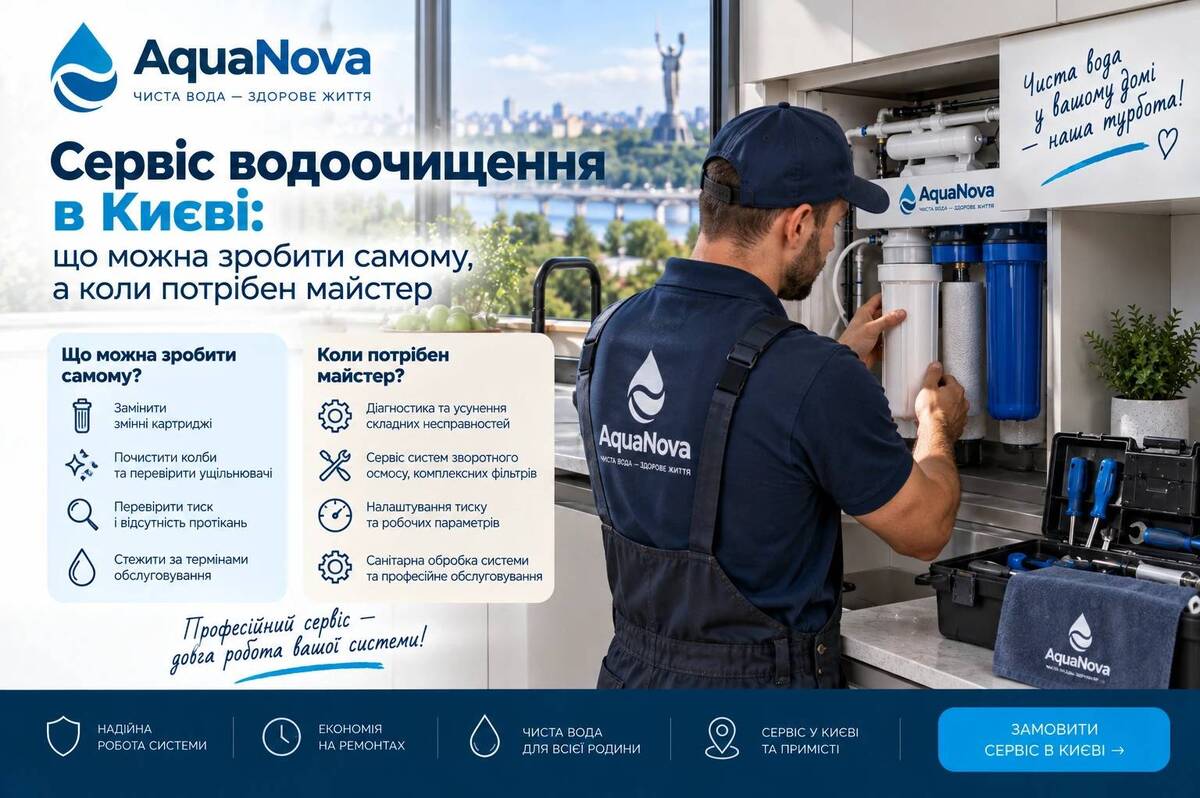 Сервіс водоочищення в Києві: що можна зробити самому, а коли потрібен майстер