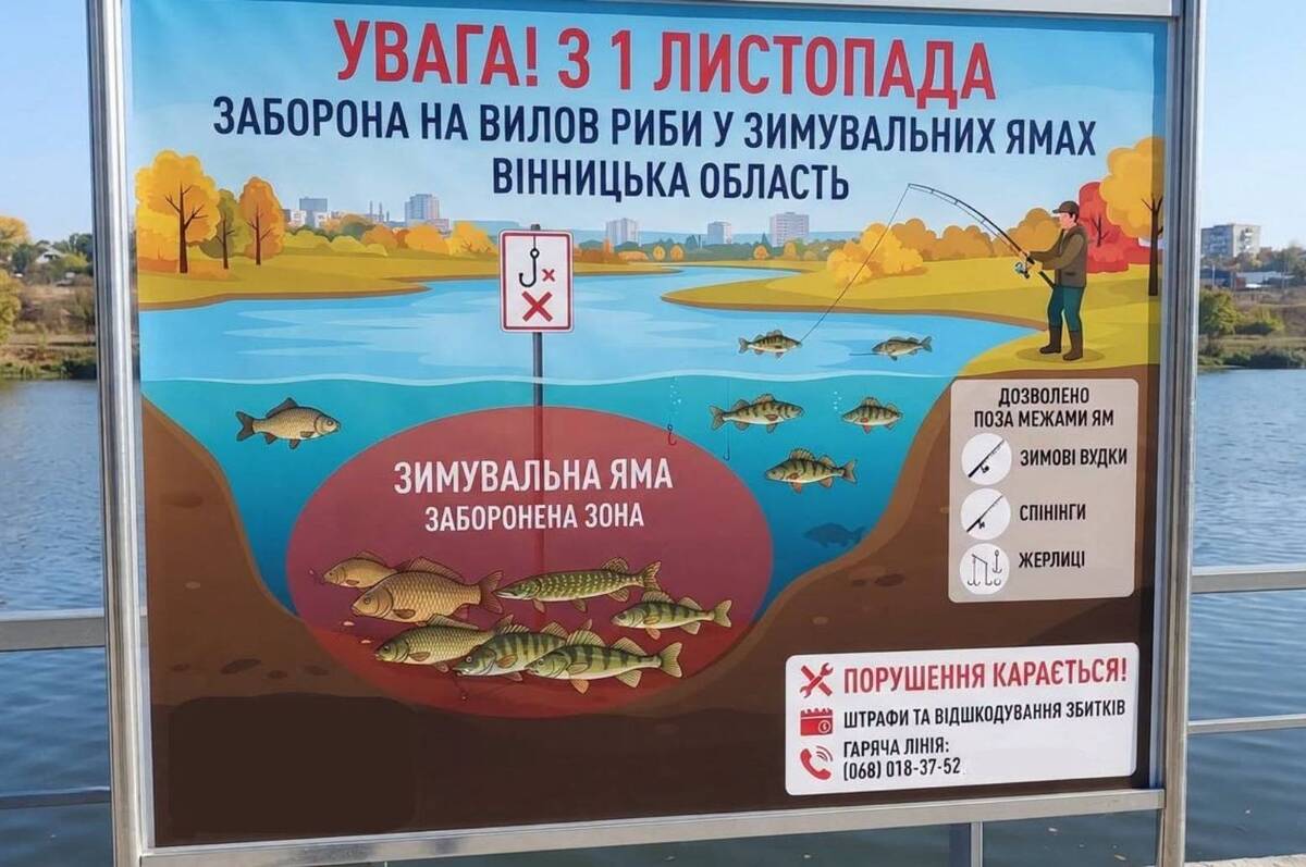На Вінниччині запроваджують заборону на вилов риби: які водойми під обмеженням