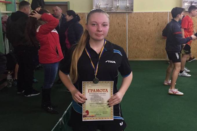 Софія Коберник з Вінниці здобула "срібло" на чемпіонаті  України з настільного тенісу