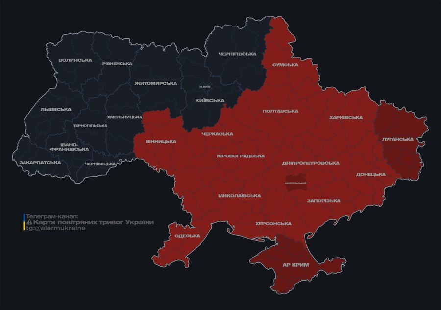 Інформація від Повітряних Сил щодо повітряної тривоги на Вінниччині